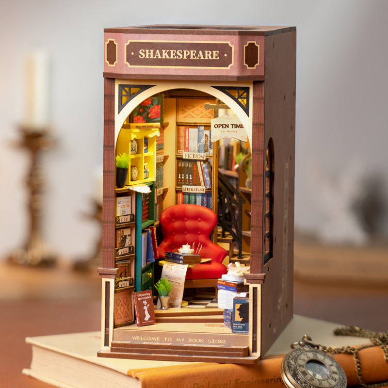 Rolife 3D DIY Wooden Book Nook Shiguang Bookstore With LED For Xmas Gifts