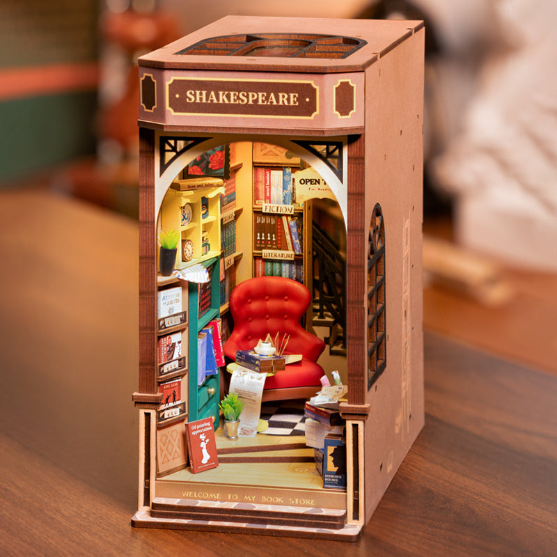 Rolife 3D DIY Wooden Book Nook Shiguang Bookstore With LED For Xmas Gifts